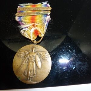 WW1 2 BAR VICTORY MEDAL - DEFENSIVE SECTOR MEUSE ARGONNE